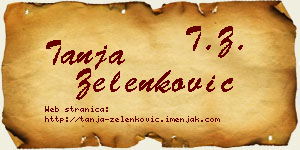 Tanja Zelenković vizit kartica